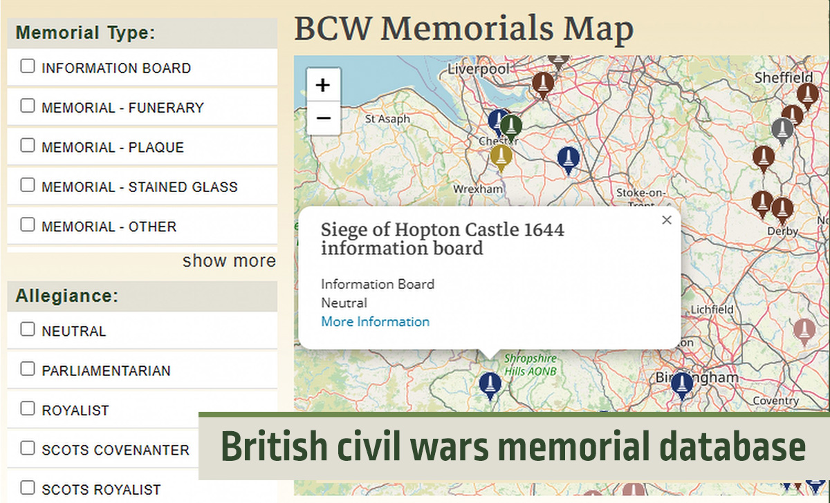 The Battlefields Trust, British Civil Wars Database