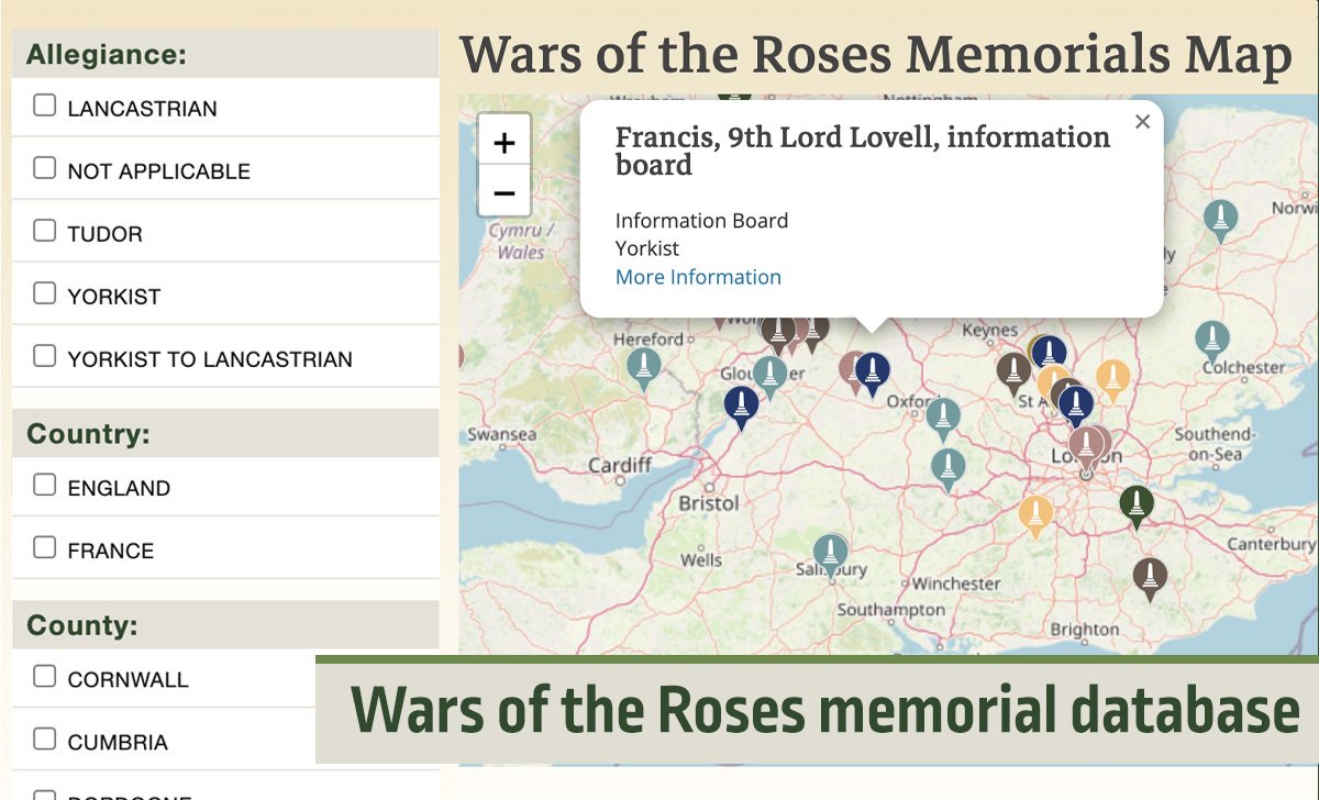 The Battlefields Trust, Wars of the Roses Database
