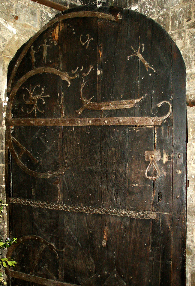 Viking Period Ship Depicted In Ironwork On The 12th Century Church Click here to see the original (larger) version of this image - Viking Period Ship Depicted In Ironwork On The 12th Century Church