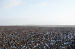 The battle began in a snowstorm as Lancastrian forces advanced southward from this side of the shallow valley, against the Yorkist army deployed along the ridge in the distance.