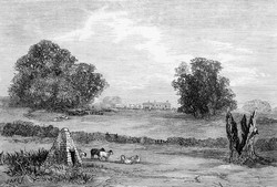 King Richard's Well in 1898, with the farm, now a visitor centre, in the background.