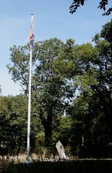 Monument and flag marking the supposed place where Richard's was killed, although it now seems highly unlikely that this is the correct site.