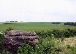Looking east towards Winceby from the layby on the B1195, with Slash Lane on the right.