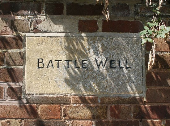 Battle Well house sign