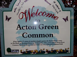 Sign: Welcome to Acton Green Common Sign: Welcome to Acton Green Common