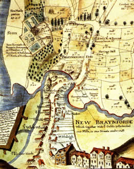 Moses Glover's 1635 map of Brentford