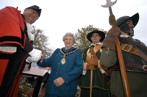 The Majors of Hounslow and Ealing before the Brentford opening ceremony