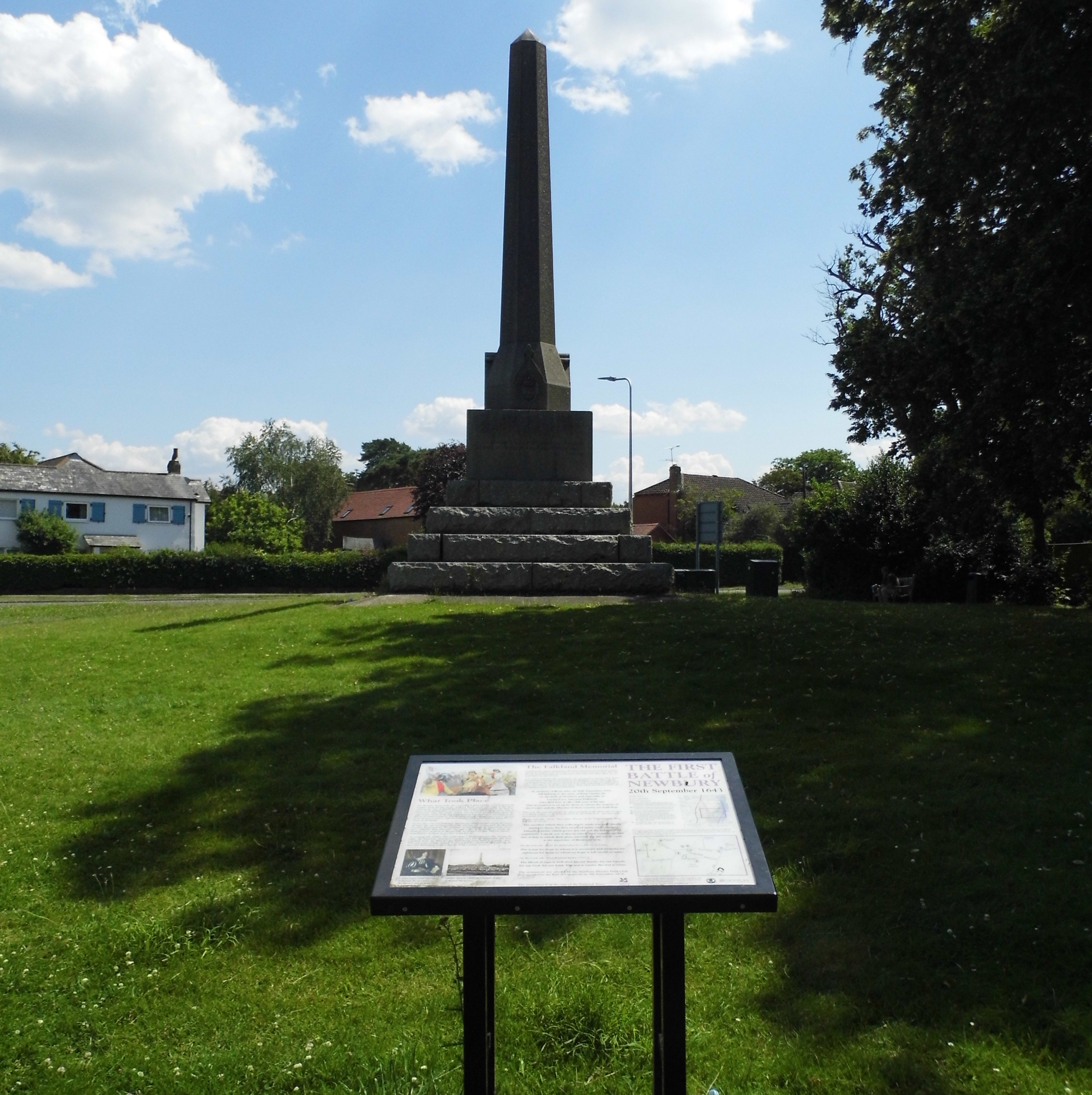 The Falkland memorial and information board The Falkland memorial and information board