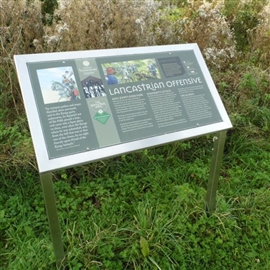 One of the Tewkesbury battlefield information boards
