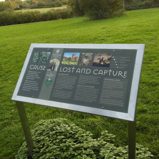 One of the Tewkesbury battlefield information boards