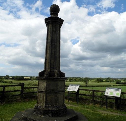 Cromwell Association monument at Naseby battlefield Cromwell Association monument at Naseby battlefield
