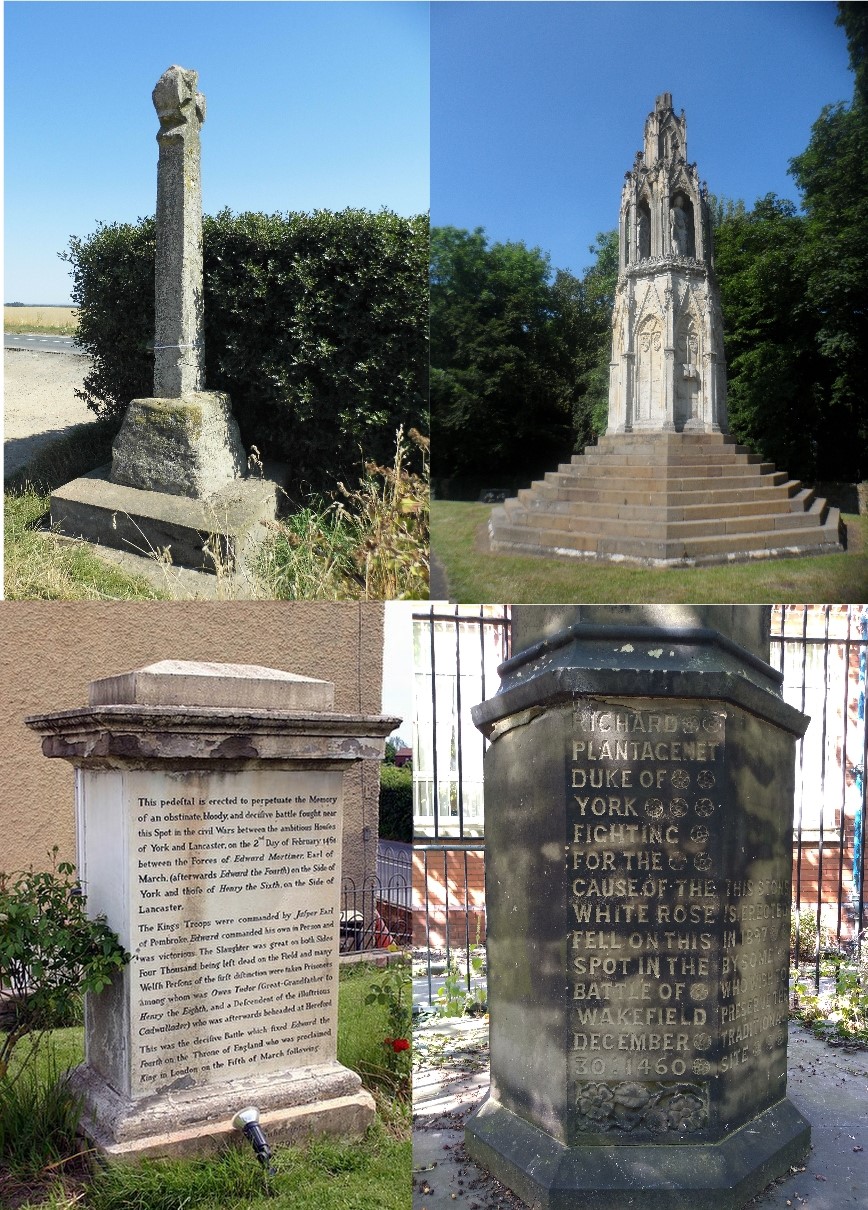 Monuments and memorials relating to the battles of Towton, Northampton, Mortimer's Cross and Wakefield Monuments and memorials relating to the battles of Towton, Northampton, Mortimer's Cross and Wakefield