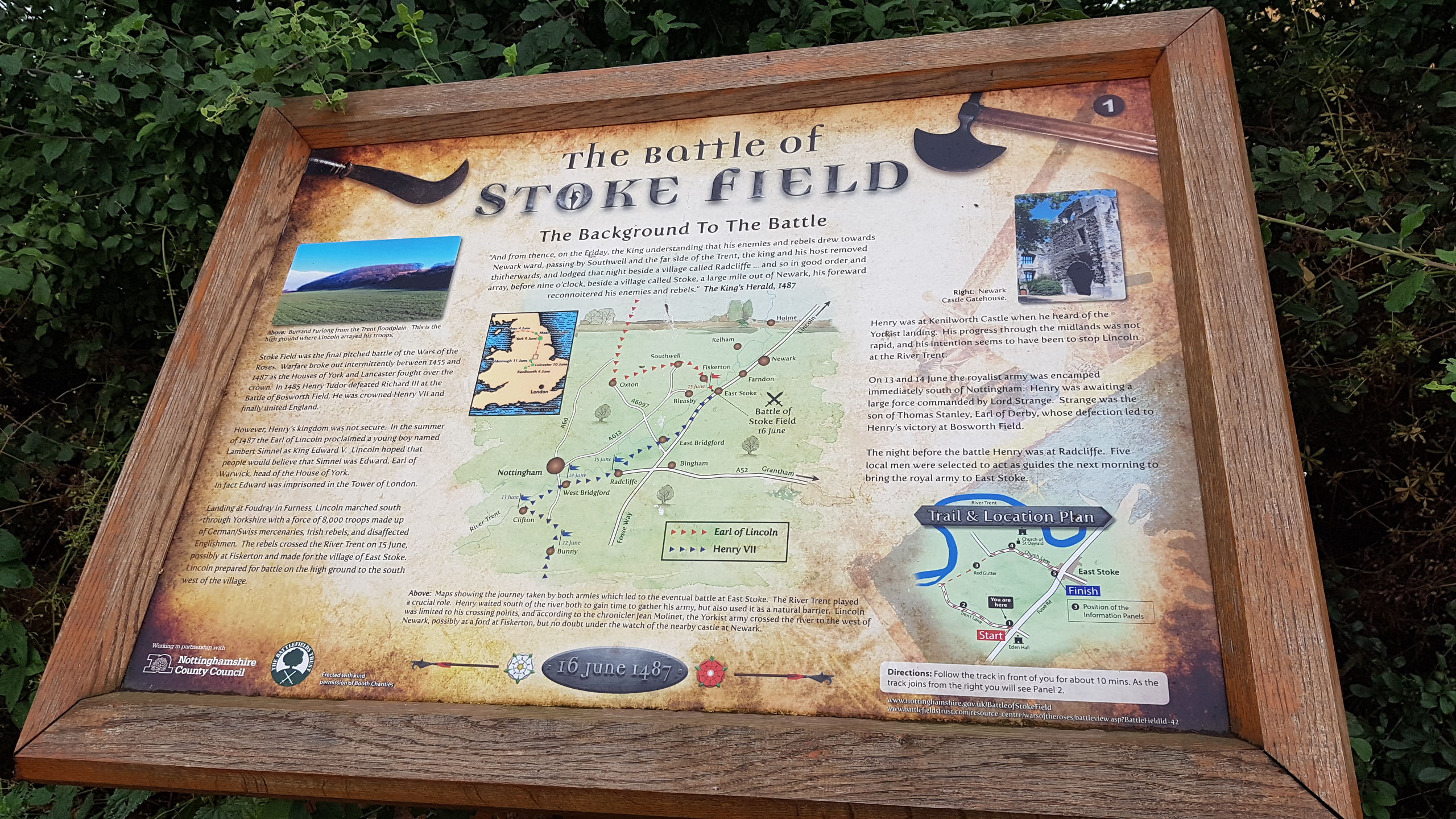 The first of five interpretation panels The first of five interpretation panels