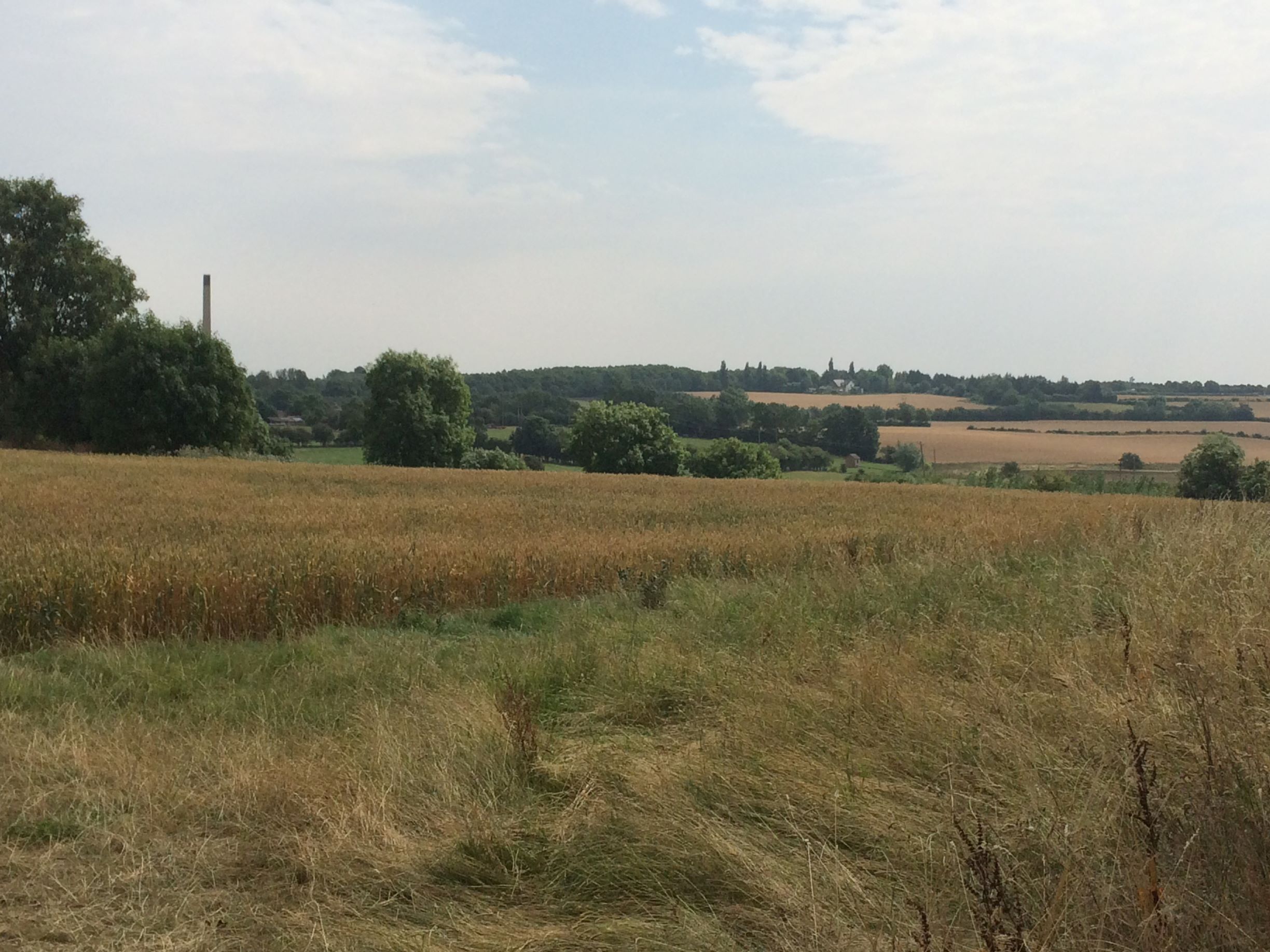 Looking toward the parliamentarian position at Southam Looking toward the parliamentarian position at Southam