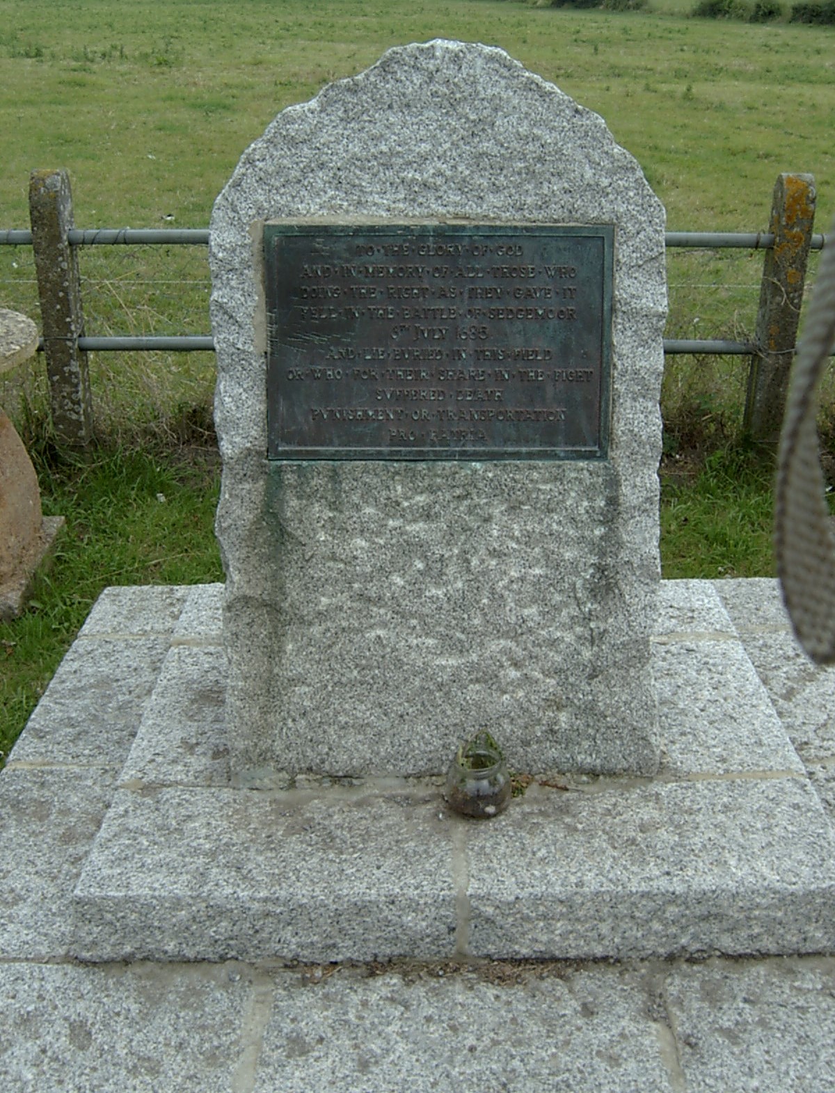 The Sedgemoor battlefield memorial The Sedgemoor battlefield memorial