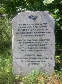 Memorial stone on Guildown