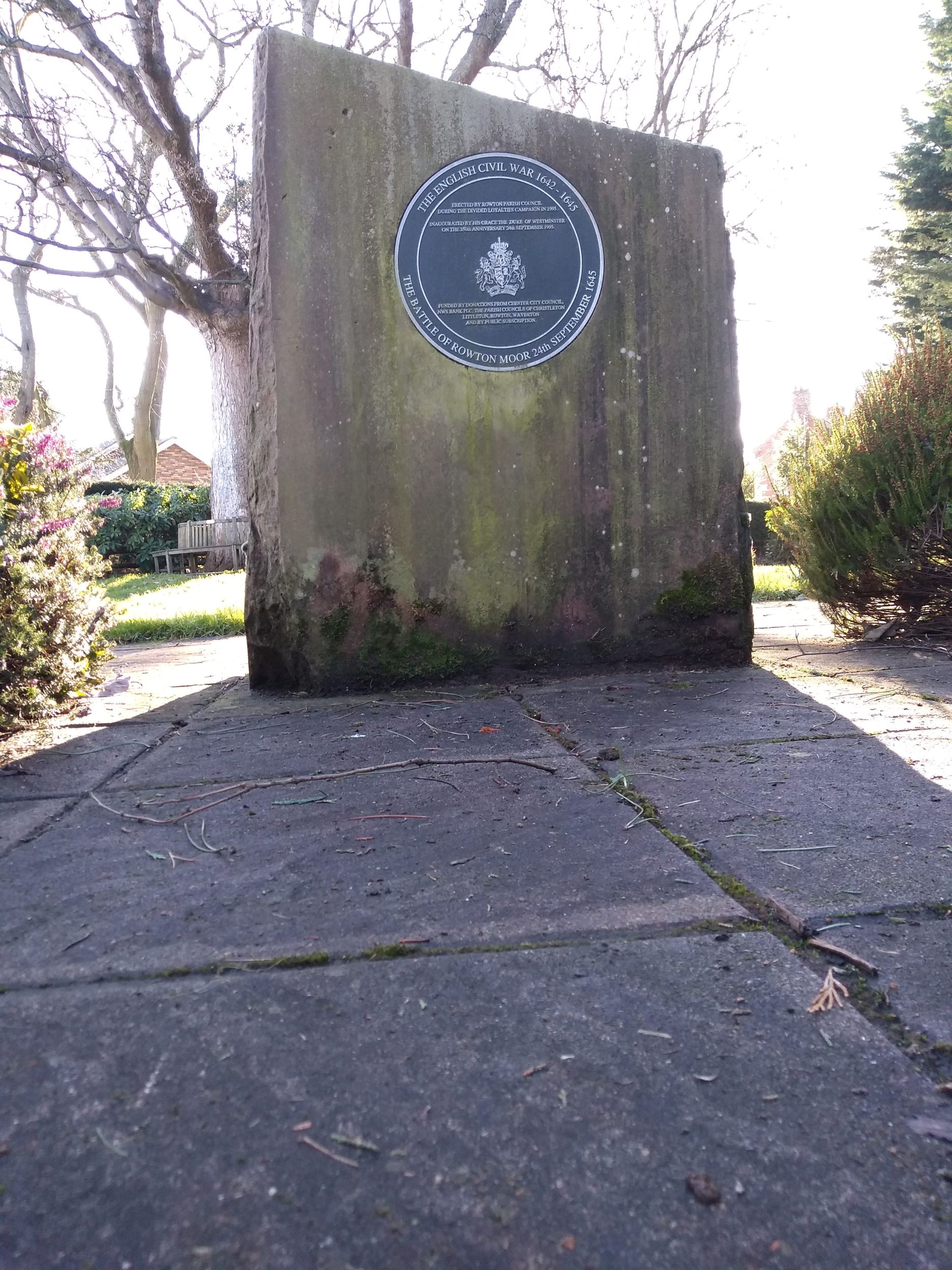Rowton Heath battlefield memorial Rowton Heath battlefield memorial