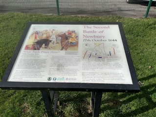 Battle of Newbury II information board, Speen Recreation Ground