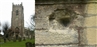 Highworth Church and the damage caused by the culverin round shot