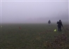 Surveying in the mist at Stow