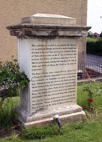 Memorial at Mortimer's Cross Memorial at Mortimer's Cross