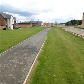 The battlefield at Gainsborough now built over with houses, resulting in Historic England's comment that the landscape has undergone much change