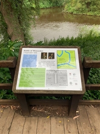 The new confluence information board and repaired lectern and platform (Photo: Daniel Daniels)