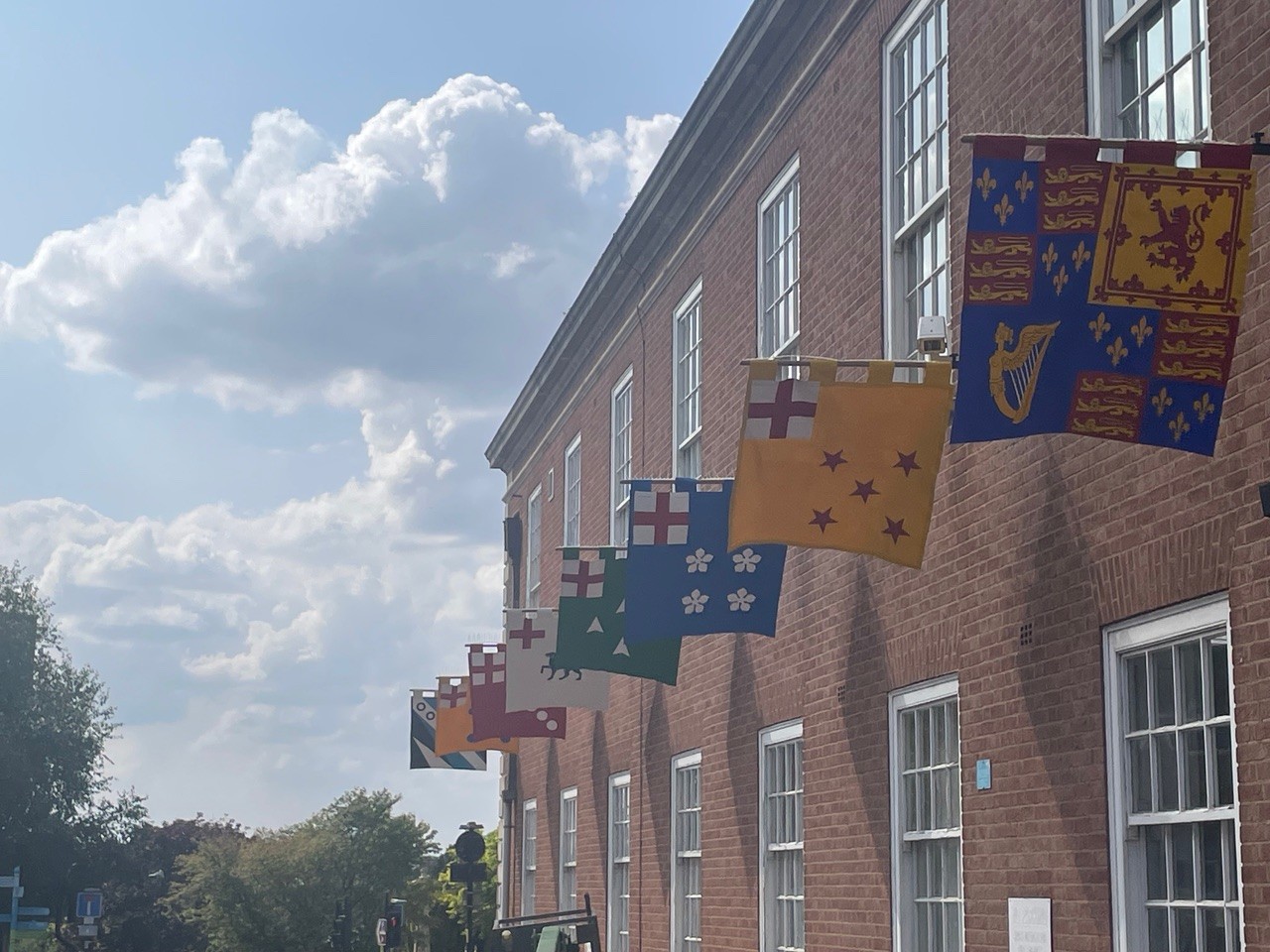 The banners in Copenhagen Street (Photo: Battle of Worcester Society) The banners in Copenhagen Street (Photo: Battle of Worcester Society)