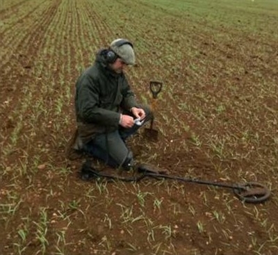 A member of the survey team at Stow