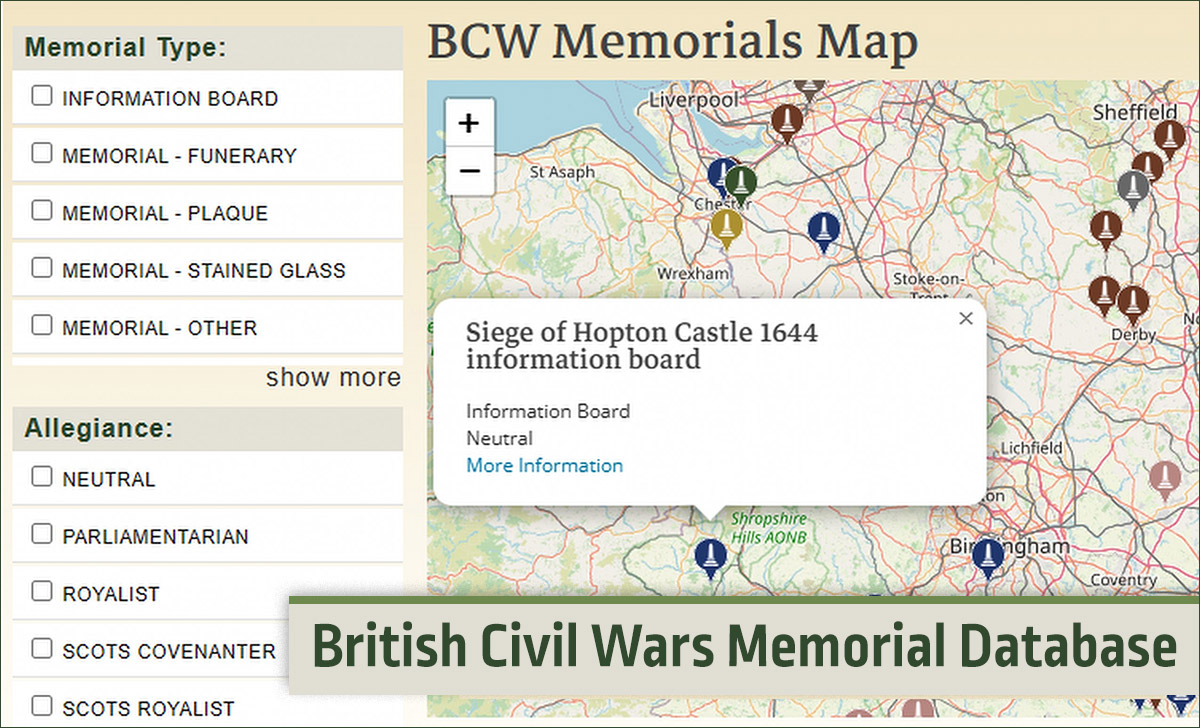 The Battlefields Trust, British Civil Wars Database
