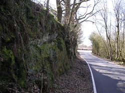 Red bank in the vicinity of the modern A49 road