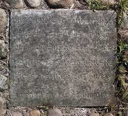 Inscription commemorating the battle of Fulford sited in the corner of the recreation field immediately south east of the probable site of the ford