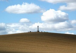 The monument on Piper's Hill at Flodden, viewed from near Branxton church.