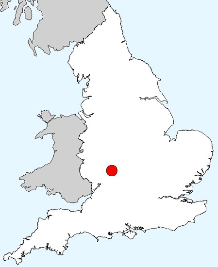 Evesham national location map