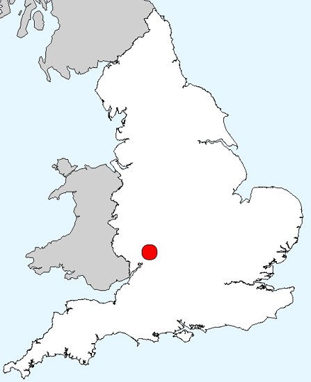 Tewkesbury national location map