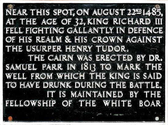 Richards well plaque