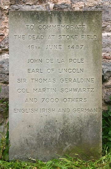 memorial stone at church