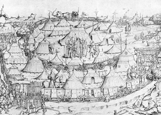 medieval military camp