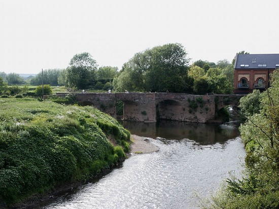 Powick Bridge & the Teme from the modern bridge